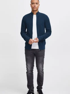 BLEND Herren Strickjacke - BHCodford in blau