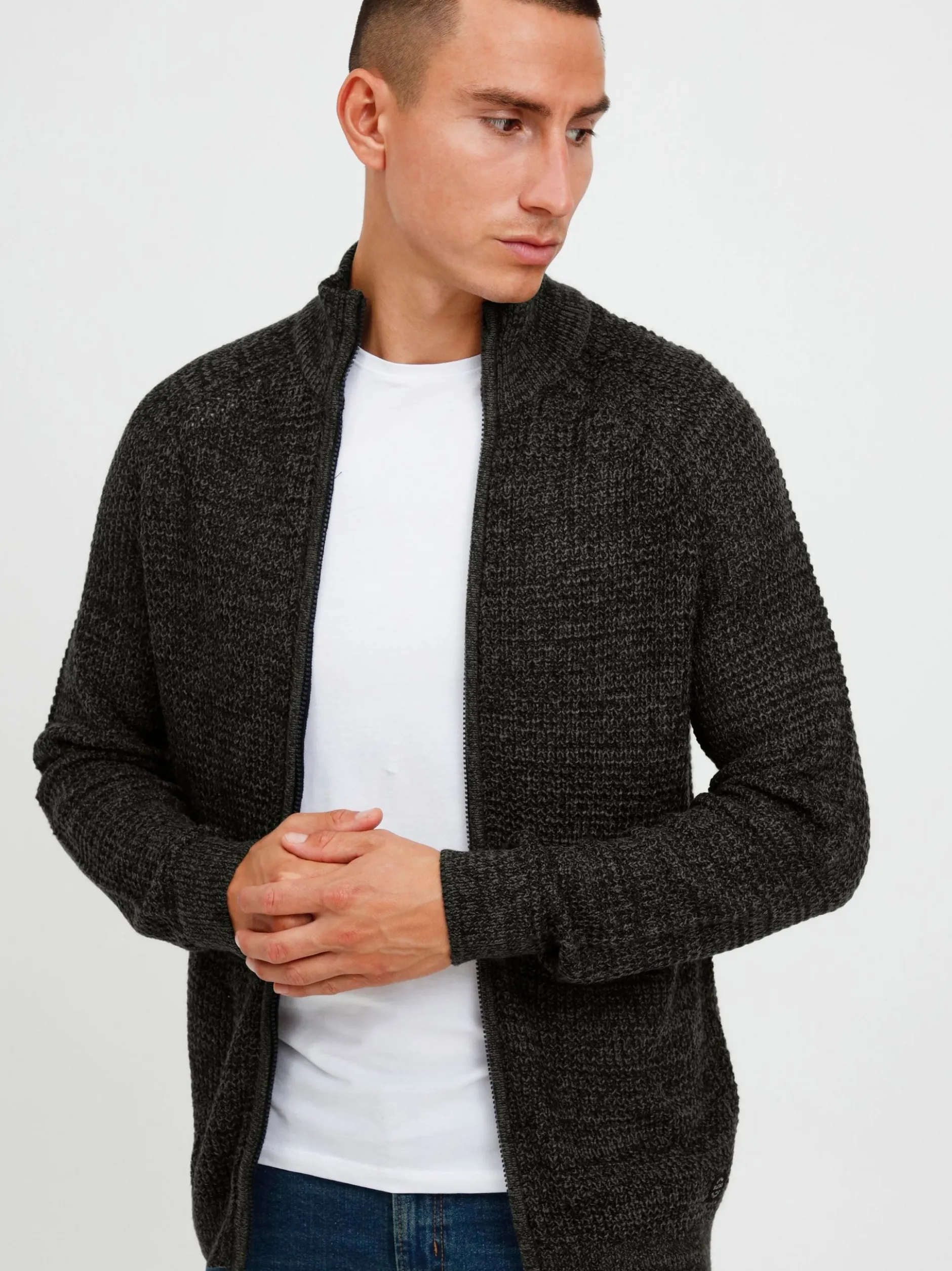 BLEND Herren Strickjacke - BHCarmelo in schwarz
