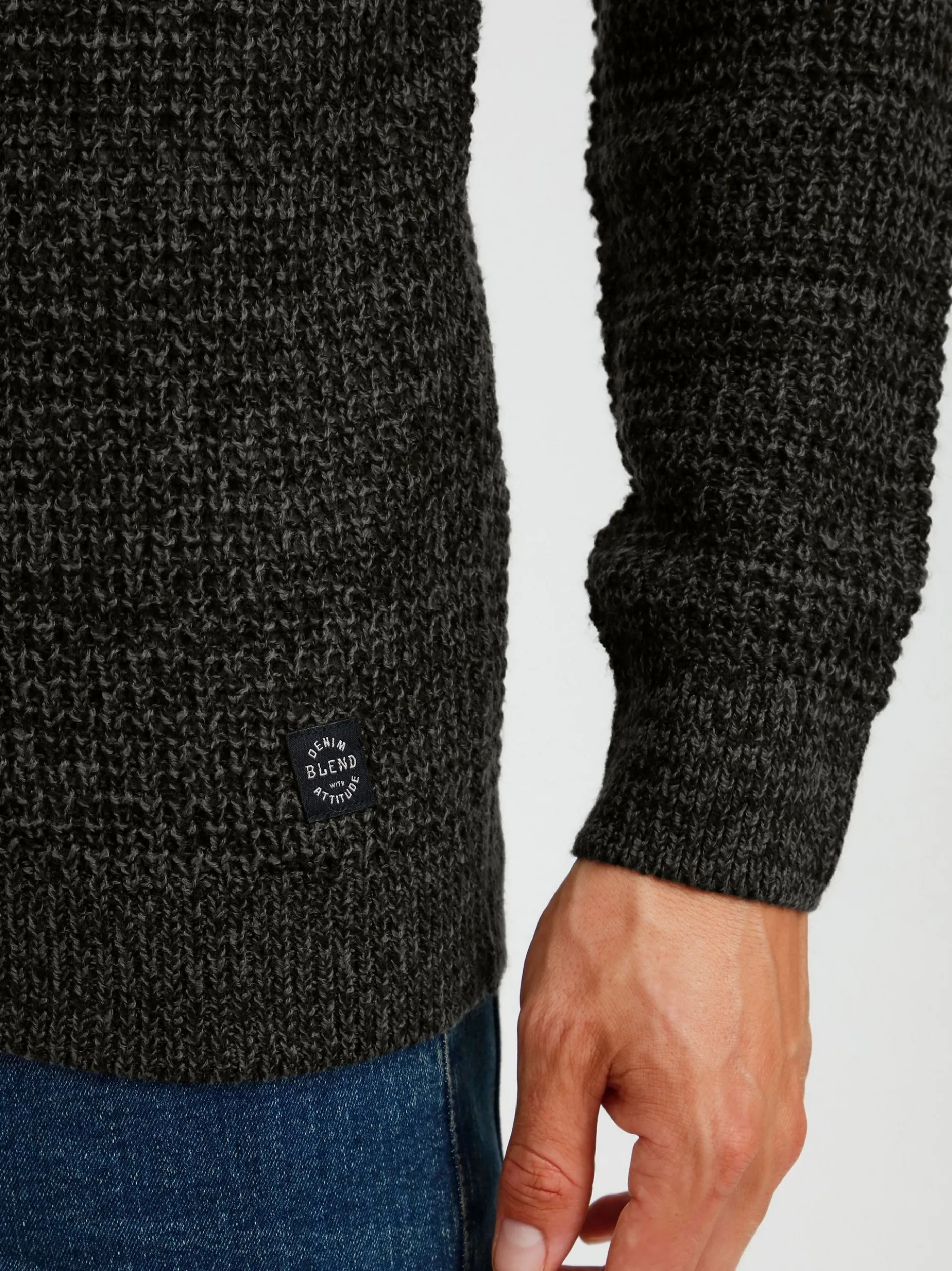 BLEND Herren Strickjacke - BHCarmelo in schwarz