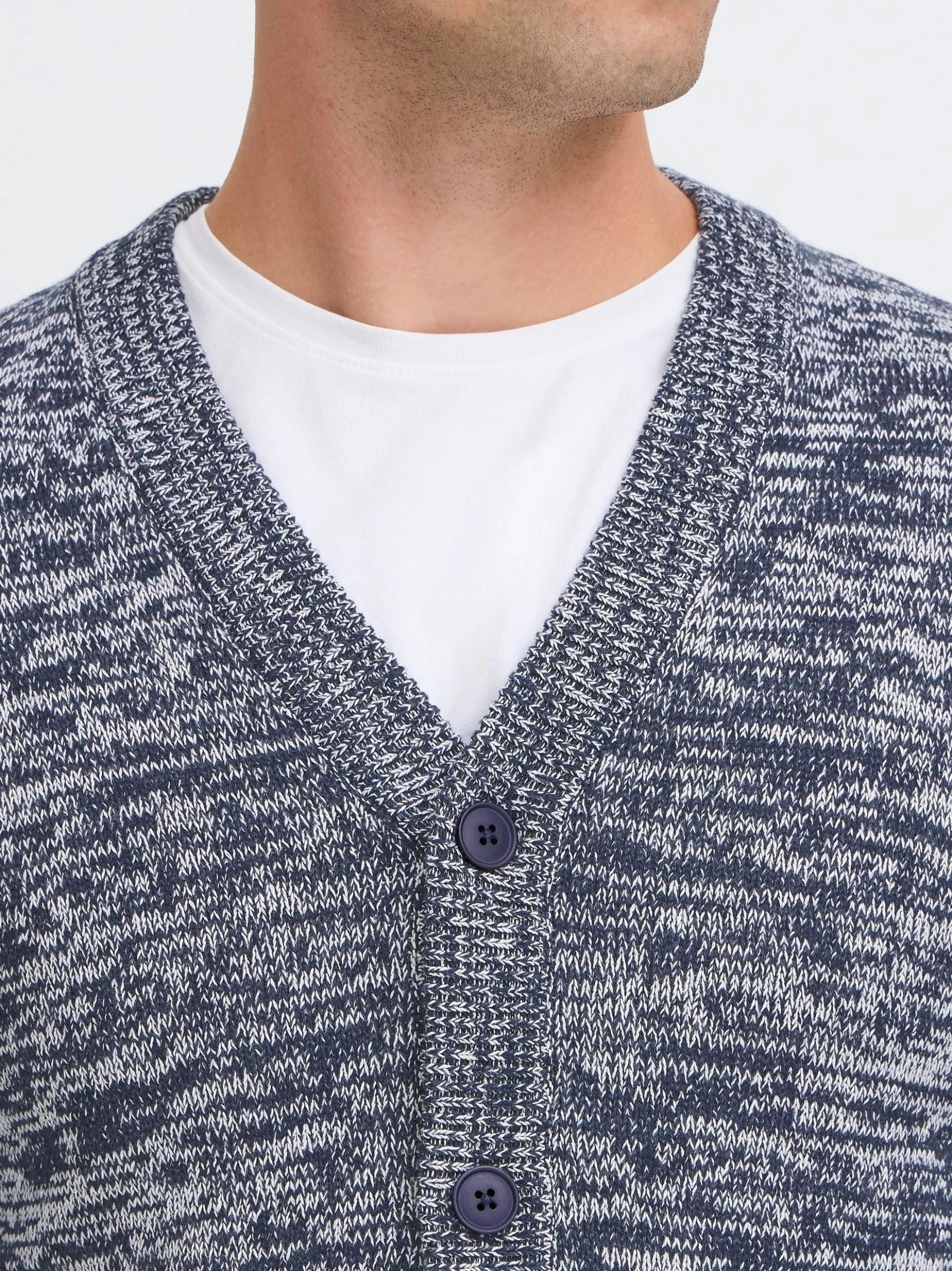BLEND Herren Strickjacke - BHDamon in blau