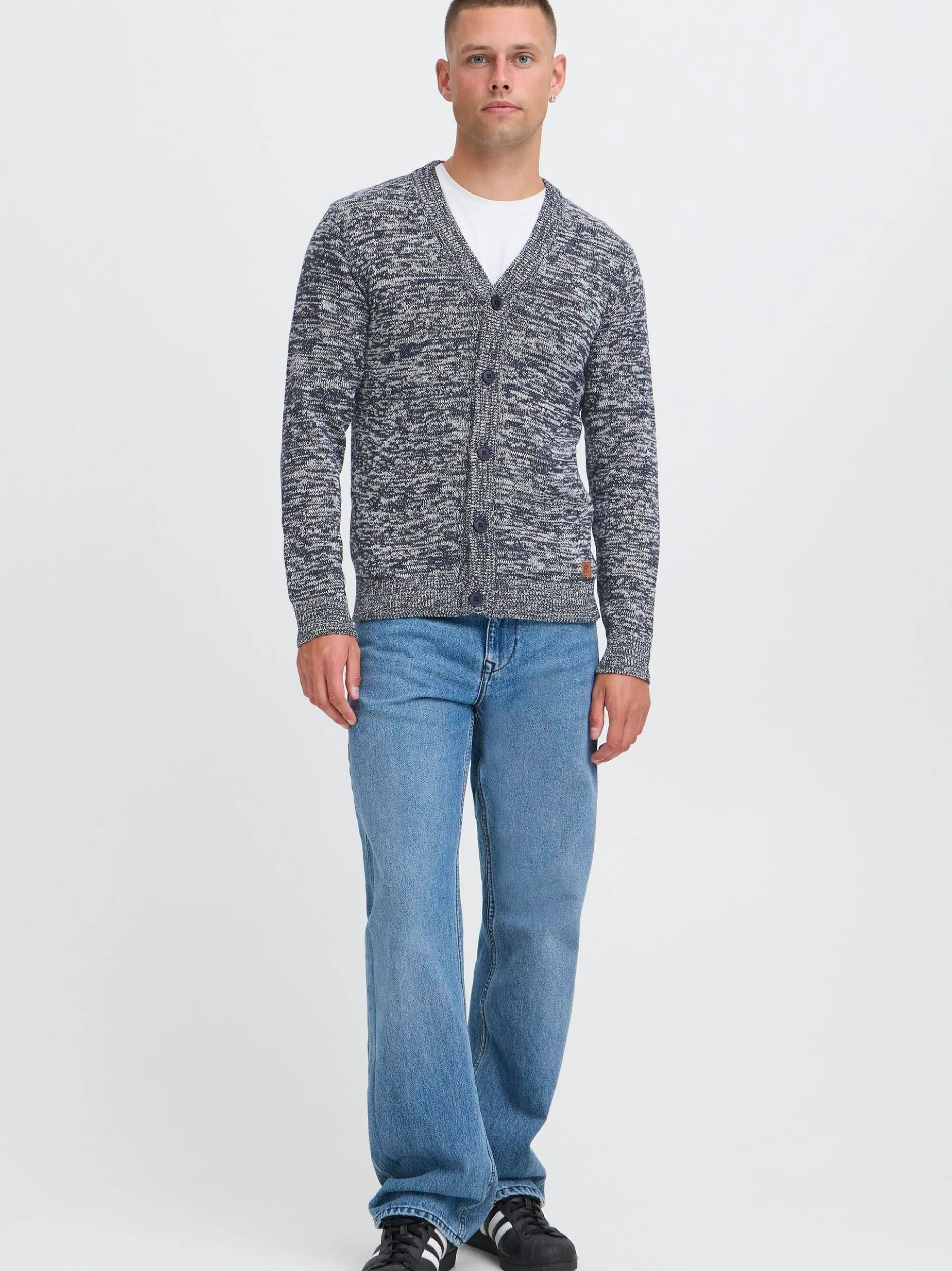 BLEND Herren Strickjacke - BHDamon in blau