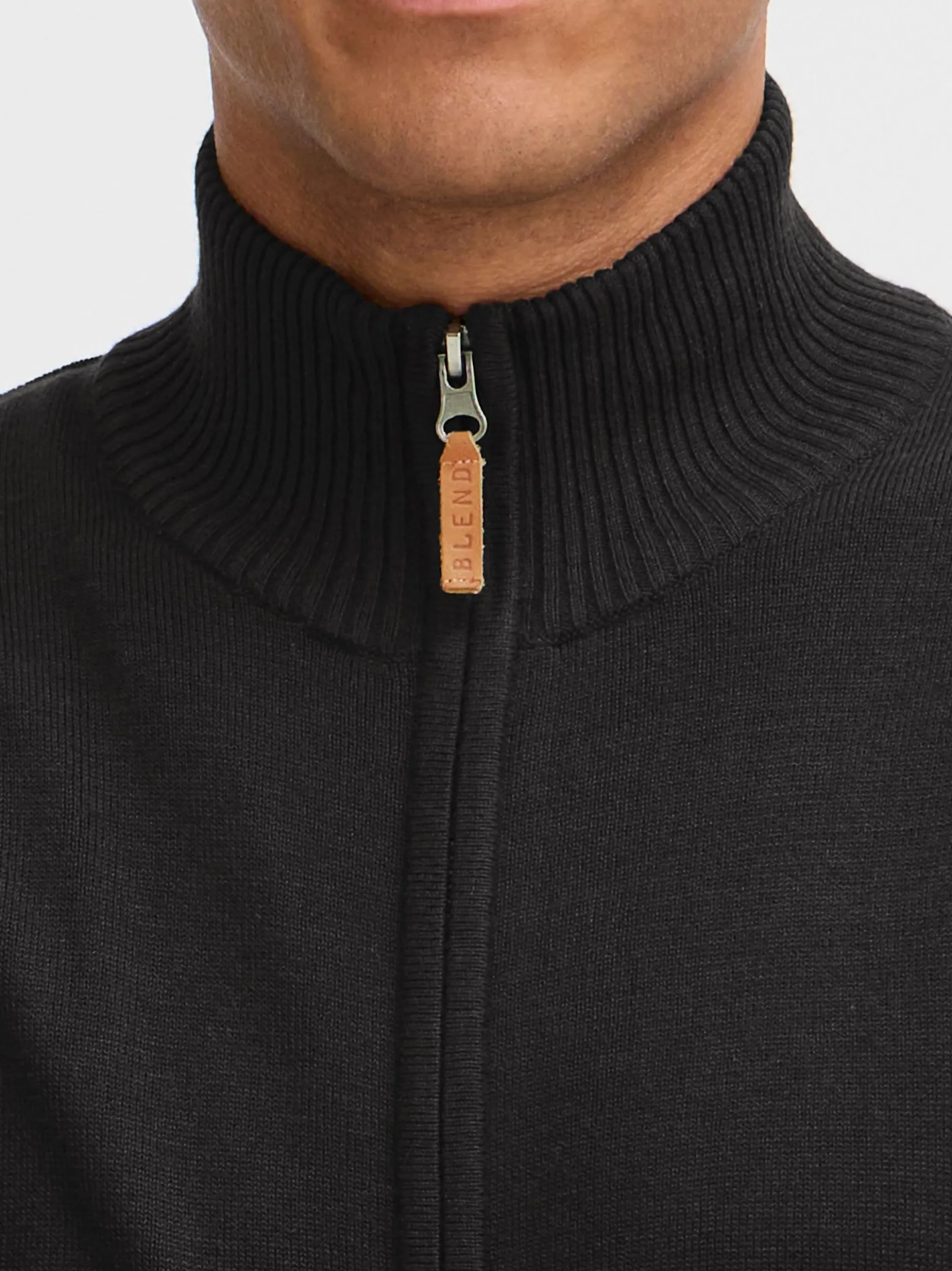 BLEND Herren Strickjacke - BHNorman in schwarz
