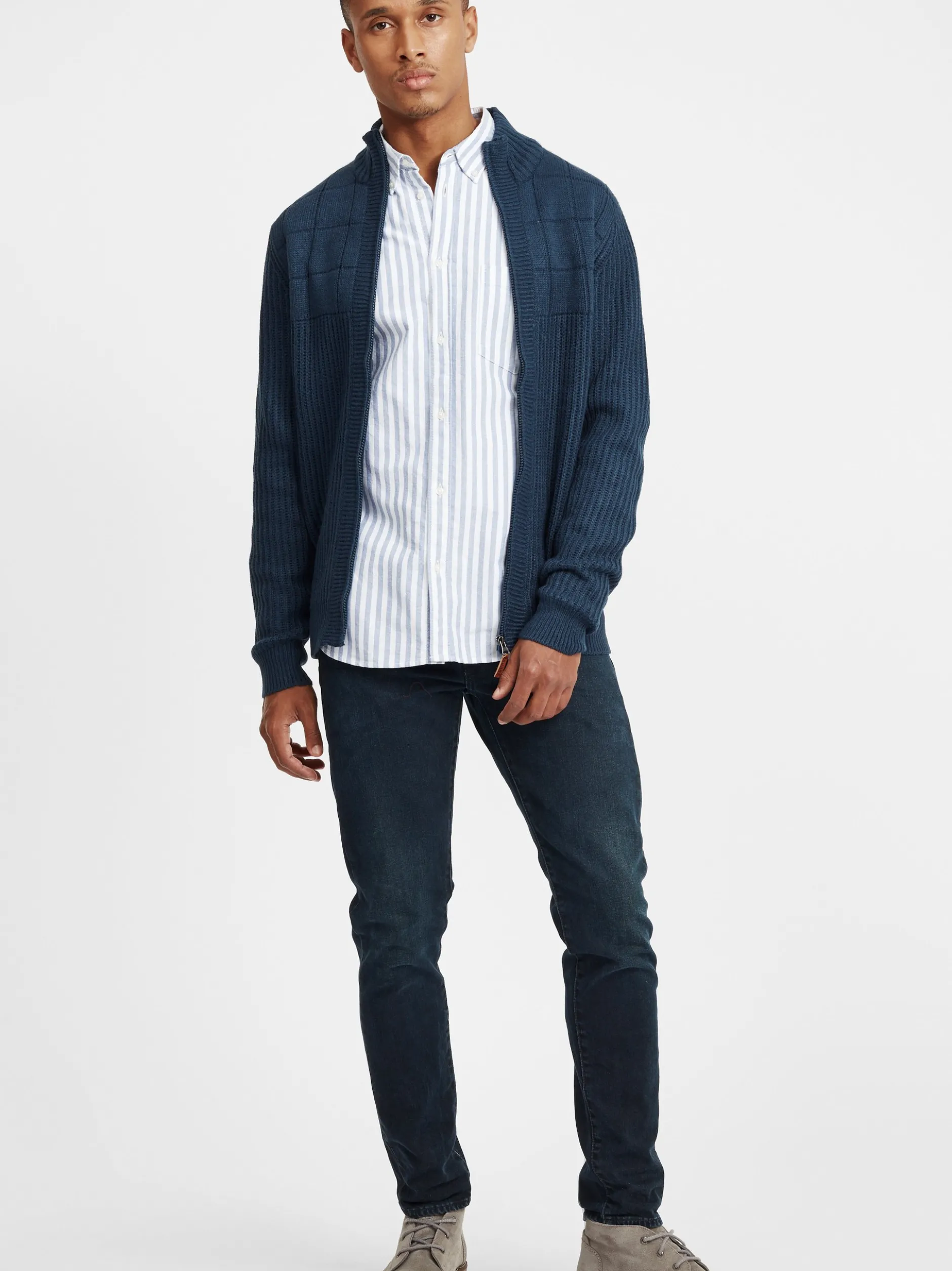 BLEND Herren Strickjacke - BHOteros in blau