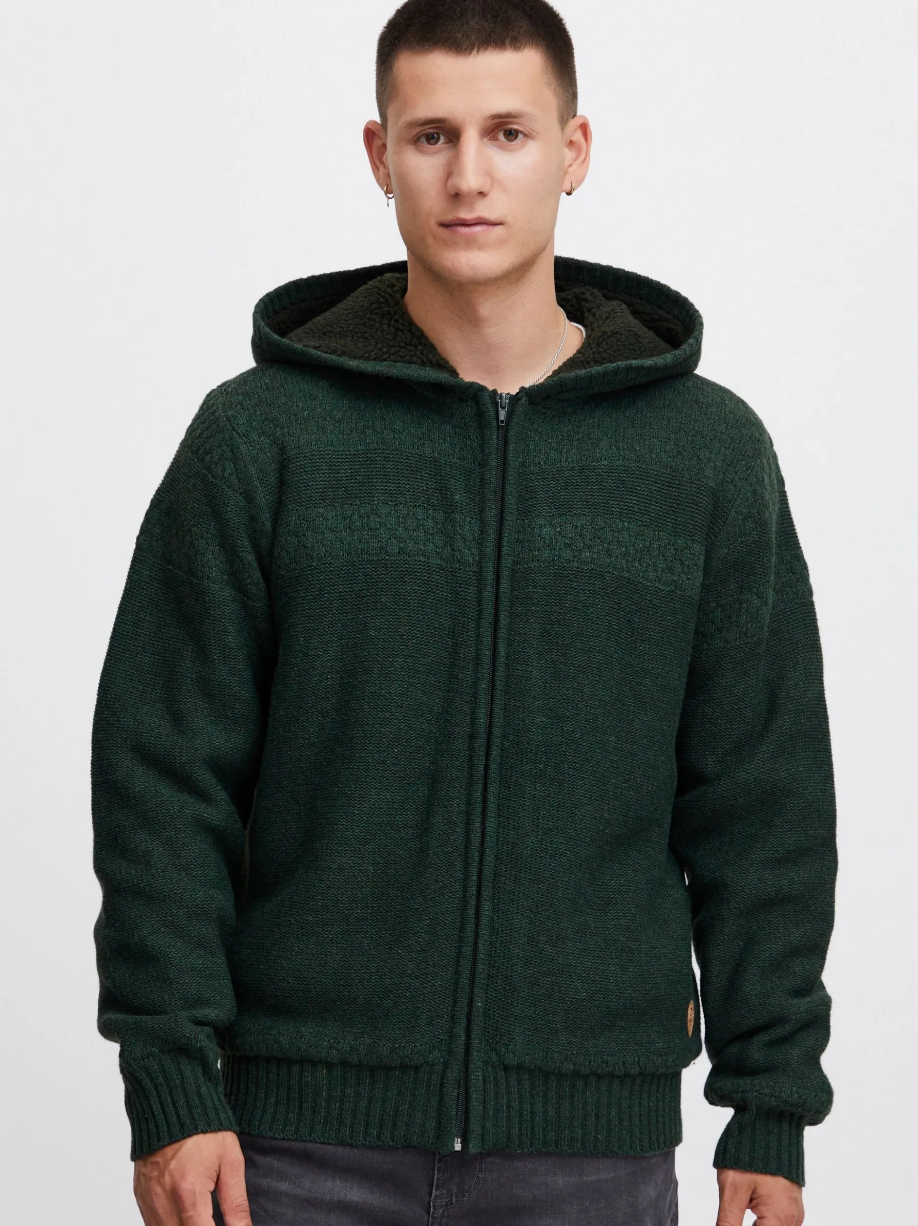 BLEND Herren Strickjacke - BHPullover in grün
