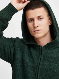 BLEND Herren Strickjacke - BHPullover in grün