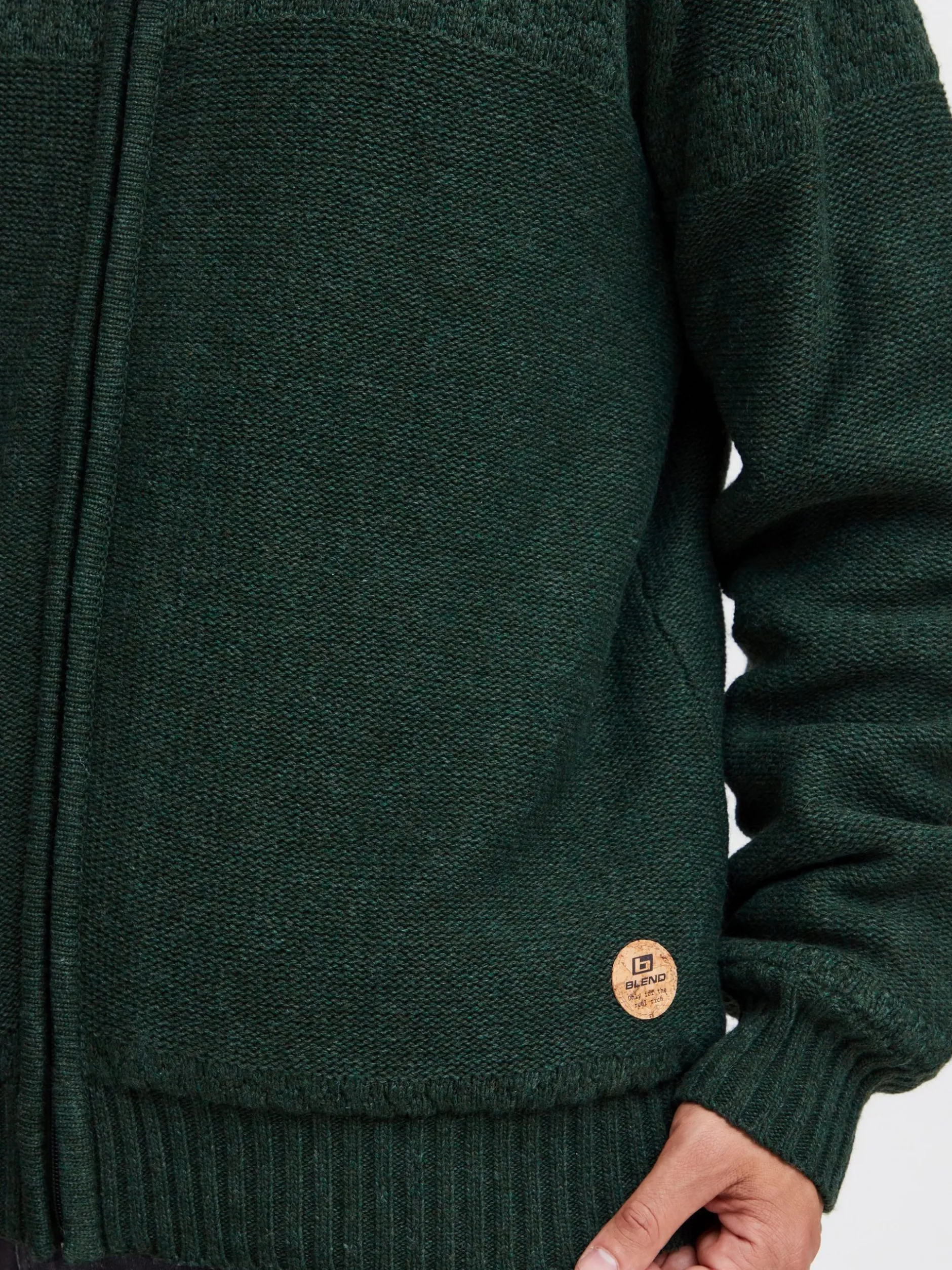 BLEND Herren Strickjacke - BHPullover in grün