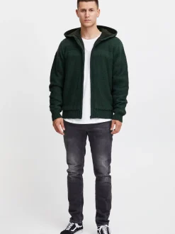 BLEND Herren Strickjacke - BHPullover in grün