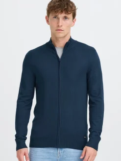 BLEND Herren Strickjacke - BHWebe in blau