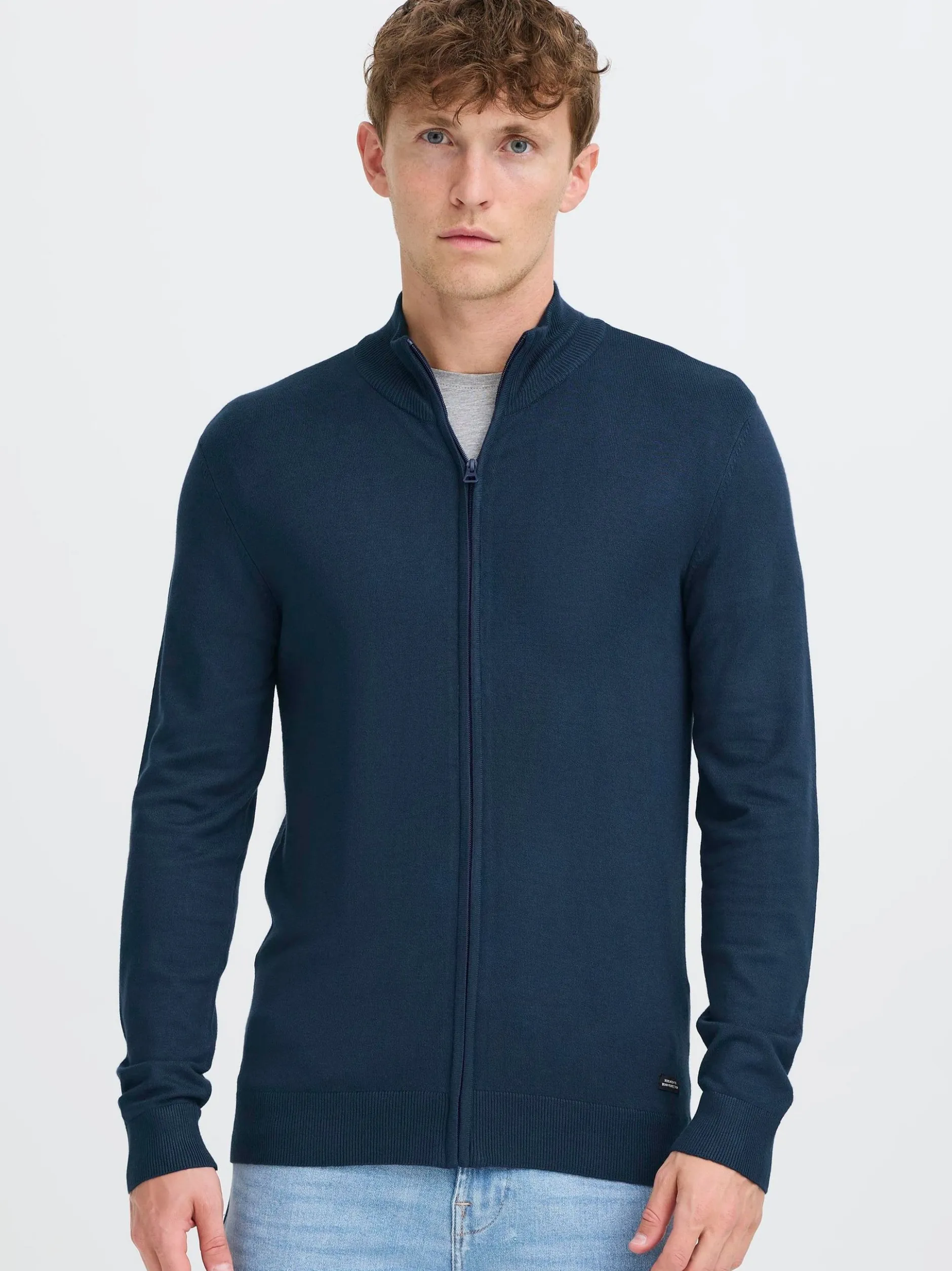 BLEND Herren Strickjacke - BHWebe in blau