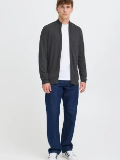 BLEND Herren Strickjacke - BHWebe in anthrazit