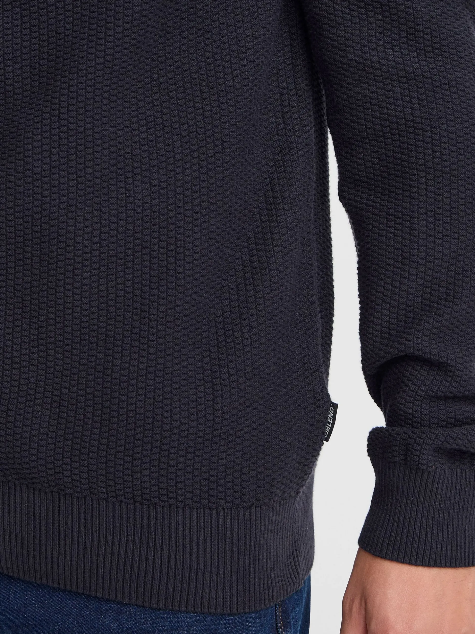 BLEND Herren Strickjacke in schwarz