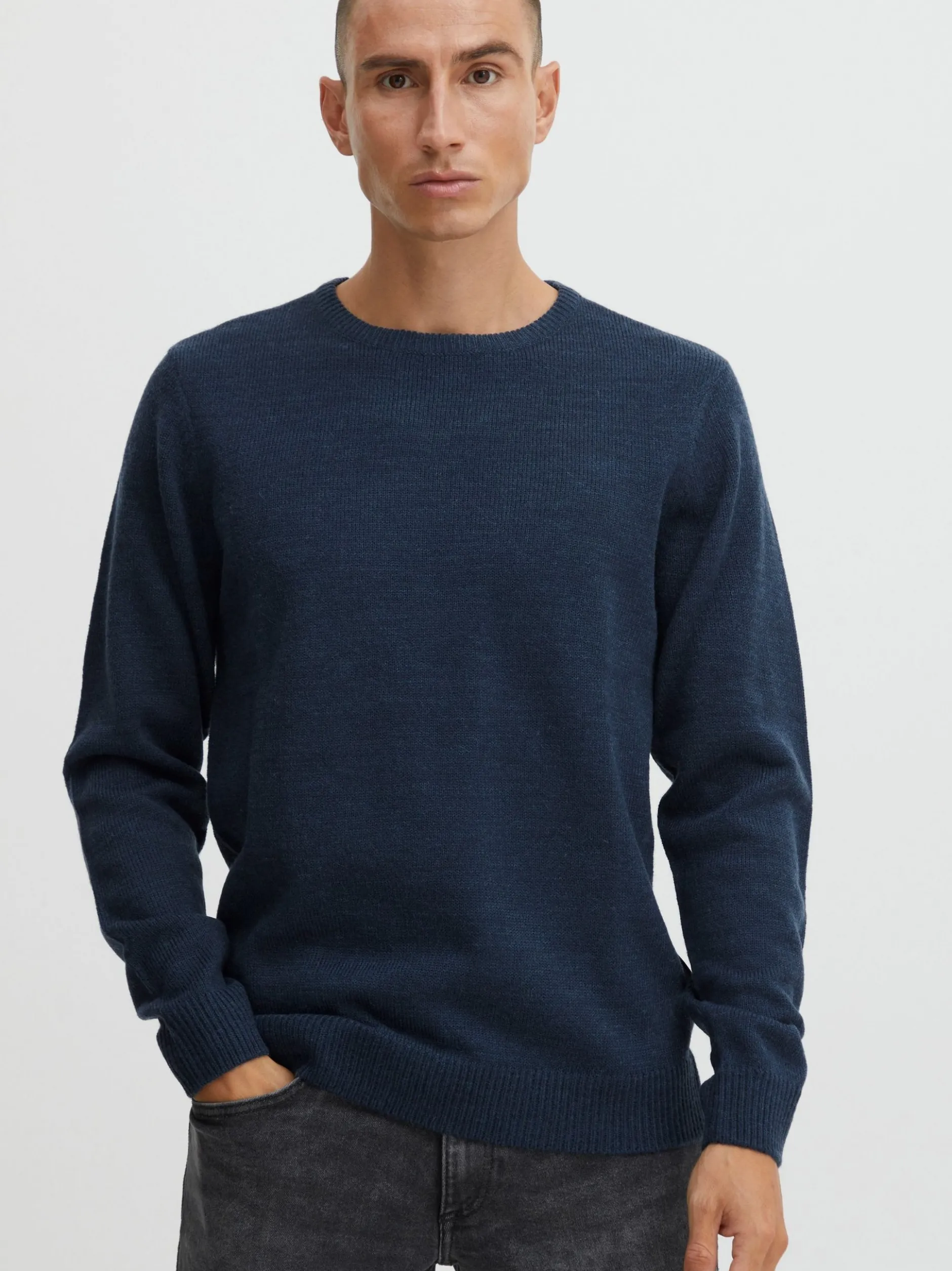 BLEND Herren Strickpullover - BHPullover in blau