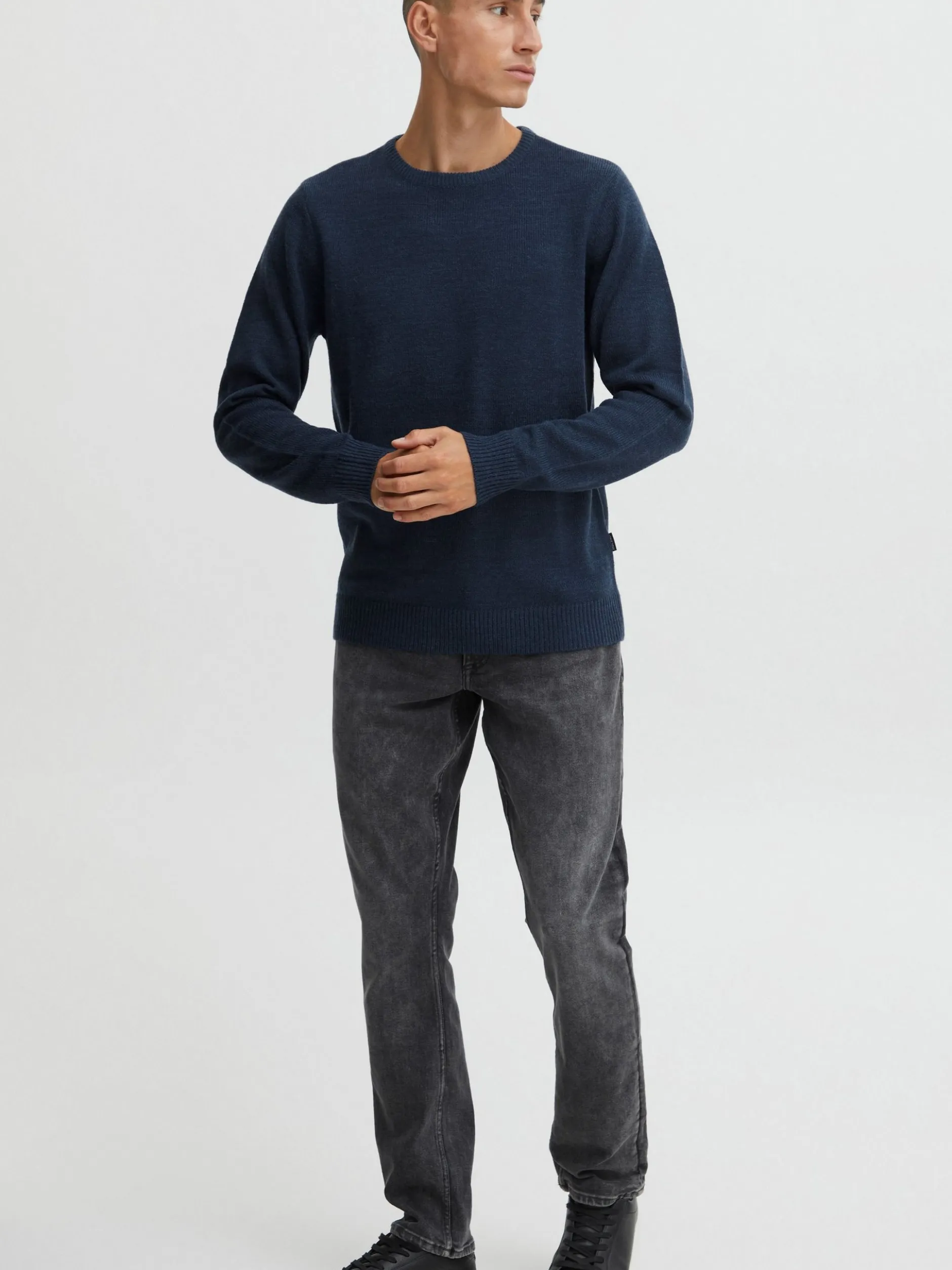 BLEND Herren Strickpullover - BHPullover in blau