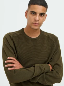 BLEND Herren Strickpullover in grün