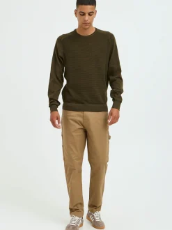 BLEND Herren Strickpullover in grün