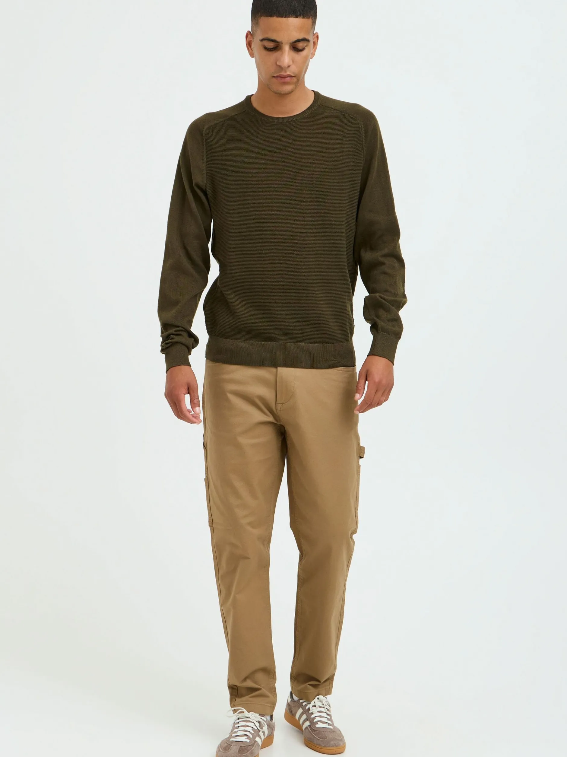 BLEND Herren Strickpullover in grün