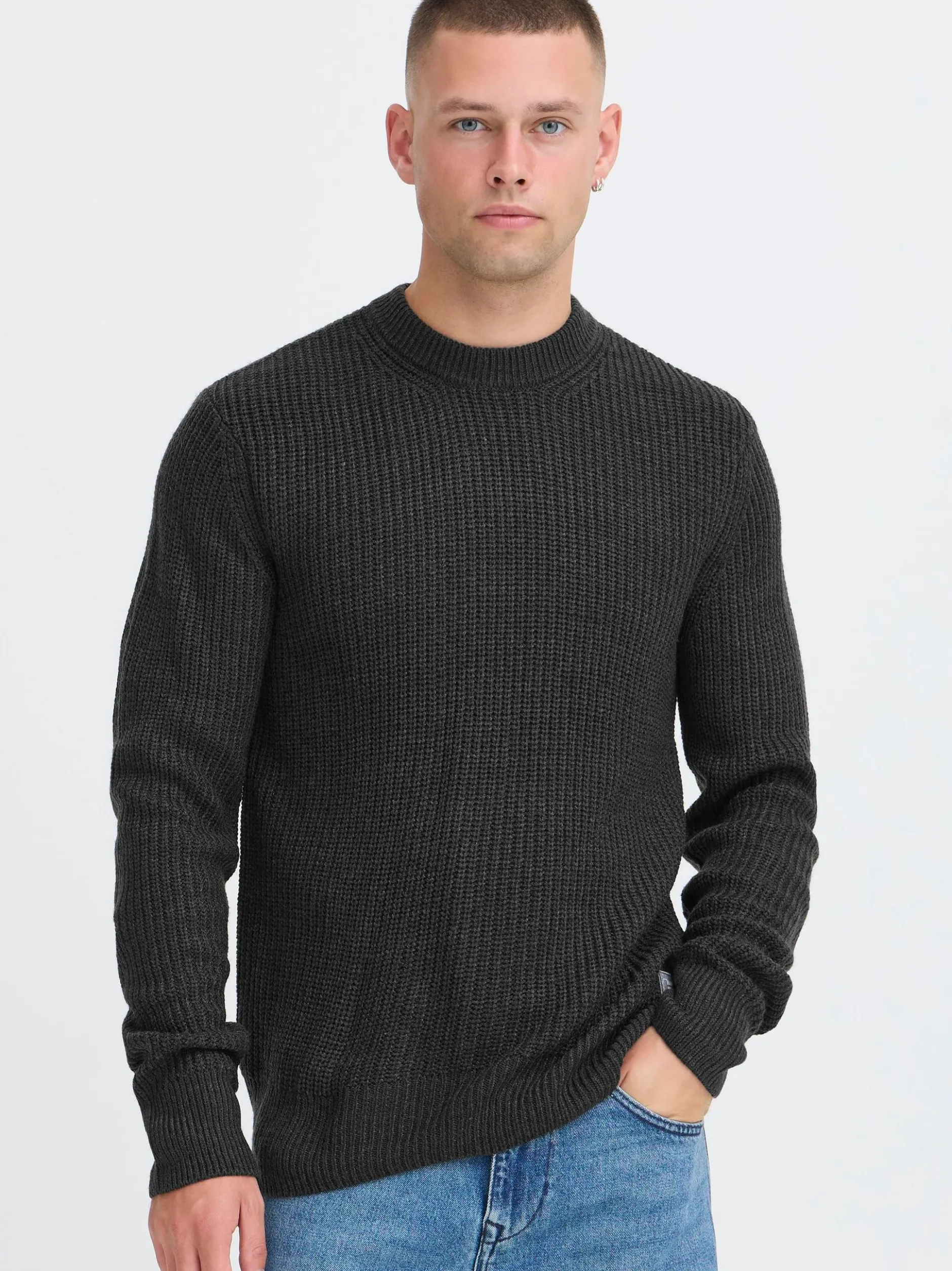 BLEND Herren Strickpullover - BHRibi in grau