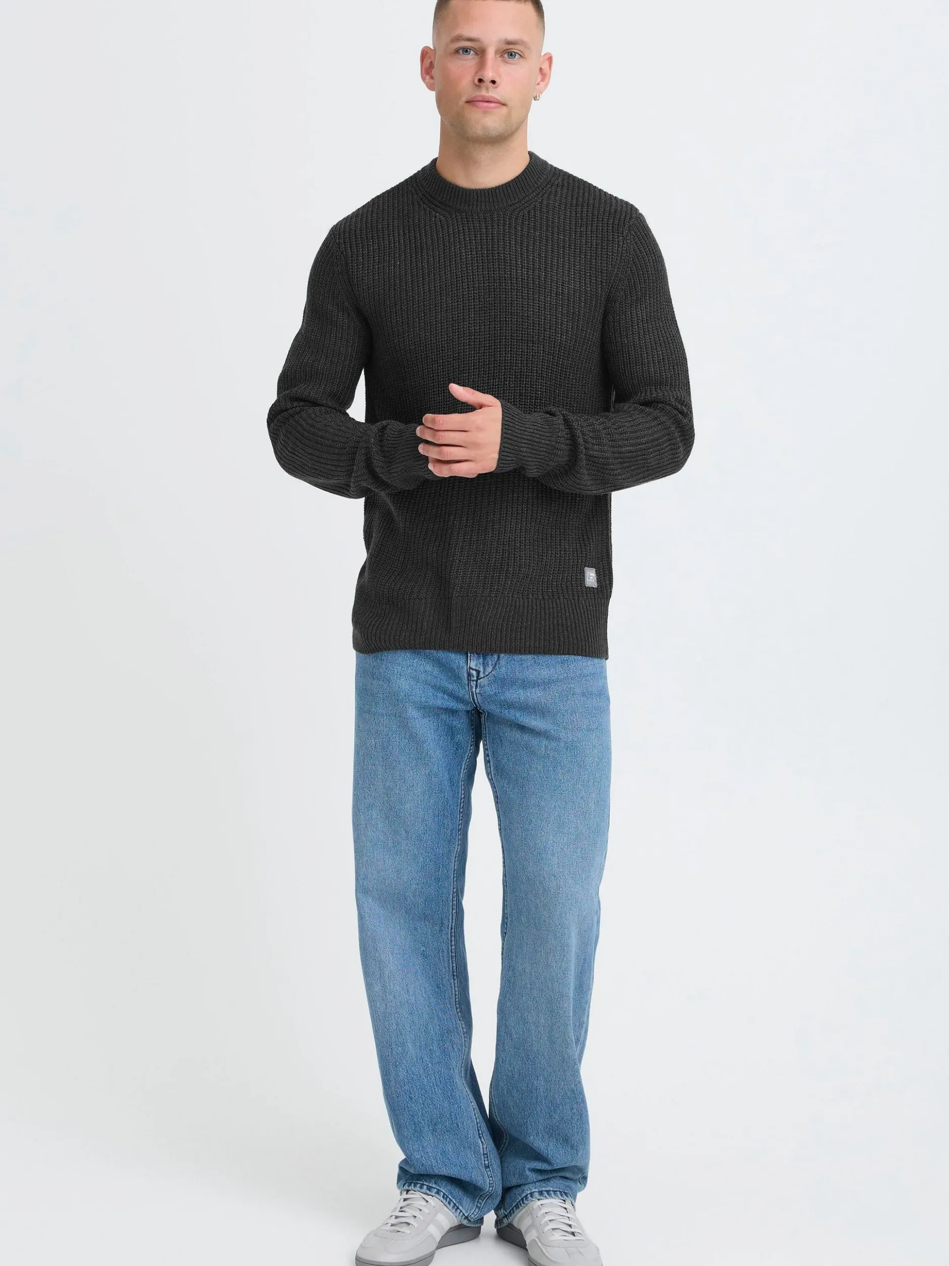 BLEND Herren Strickpullover - BHRibi in grau