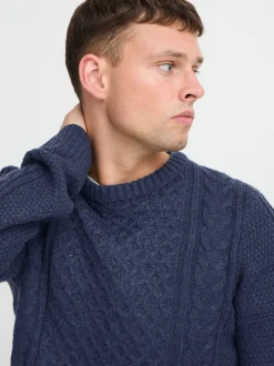 BLEND Herren Strickpullover - BHPullover in blau