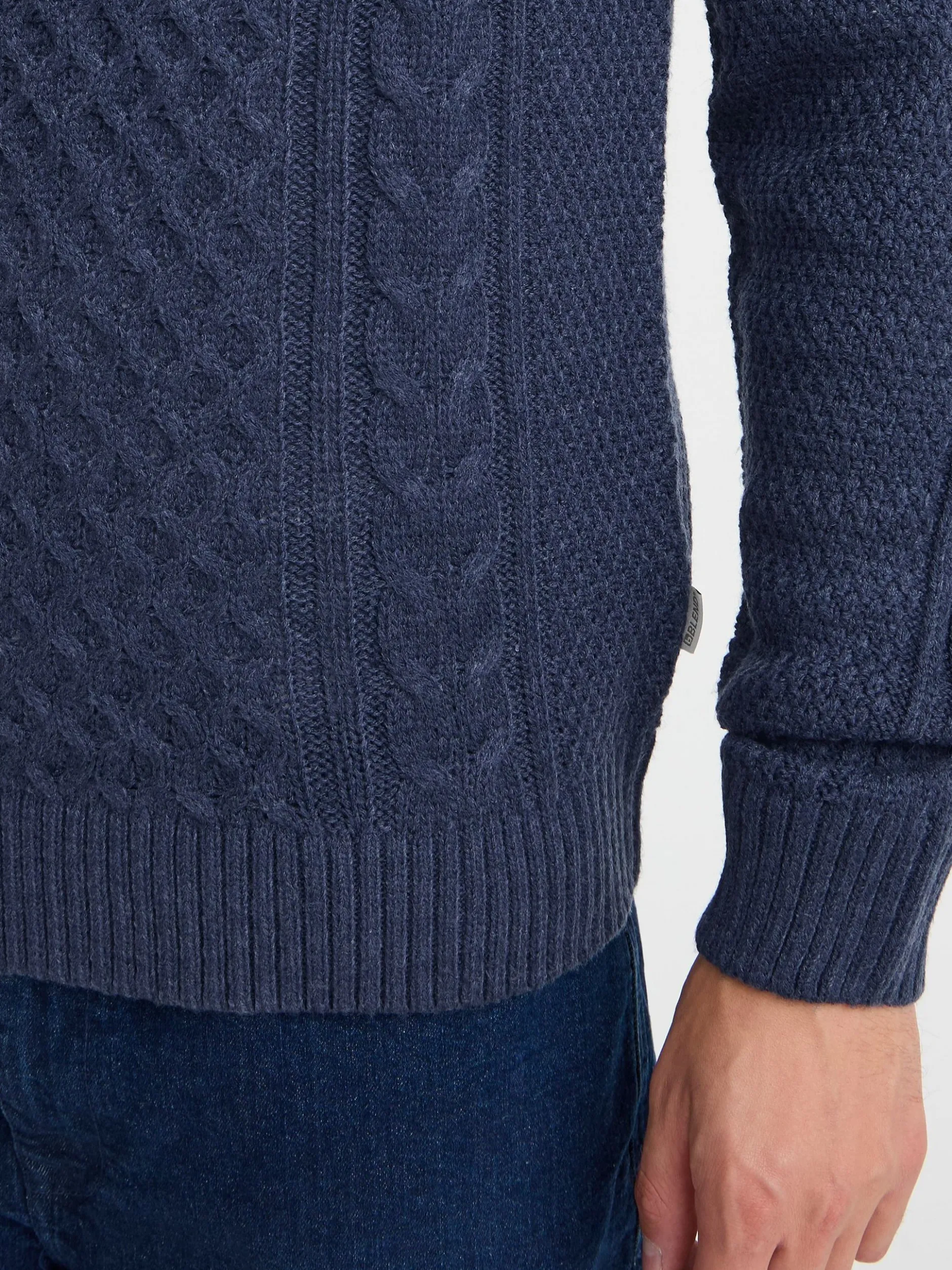 BLEND Herren Strickpullover - BHPullover in blau