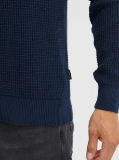 BLEND Herren Strickpullover - BHPullover in blau