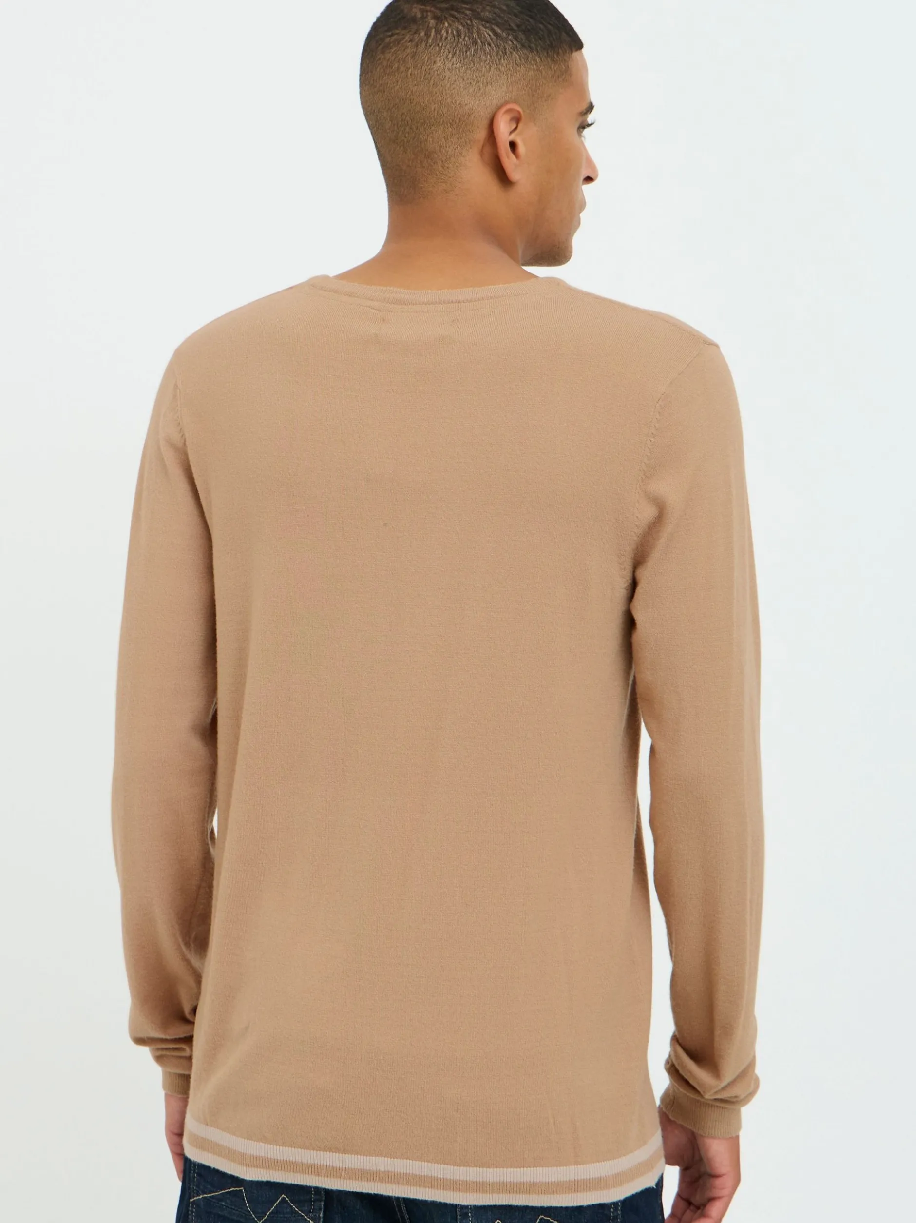 BLEND Herren Strickpullover - BHPullover in beige