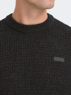BLEND Herren Strickpullover - BHPattax in anthrazit