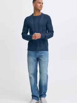 BLEND Herren Strickpullover - BHBasim in blau