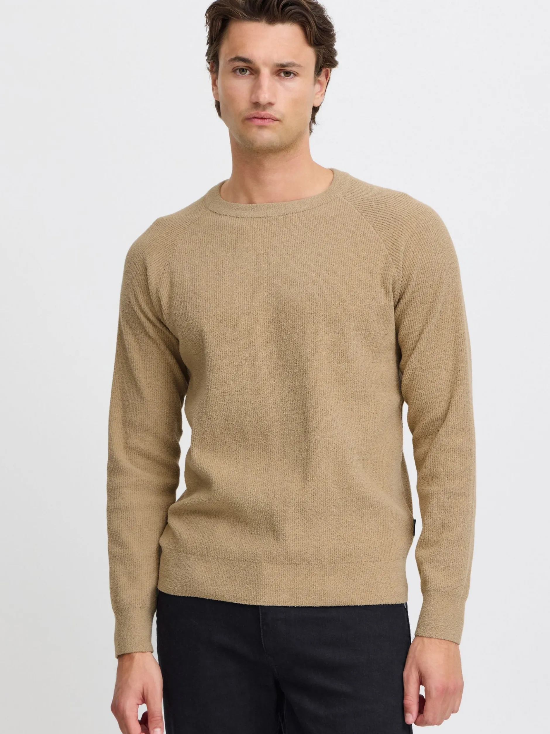 BLEND Herren Strickpullover in beige