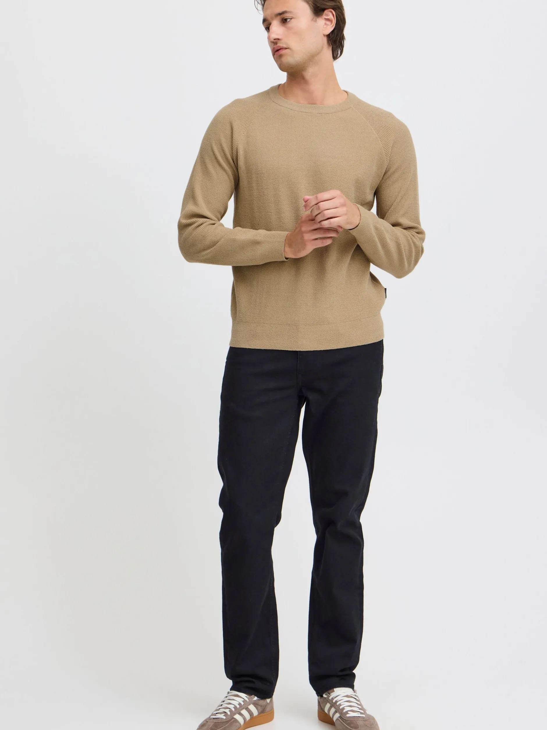 BLEND Herren Strickpullover in beige