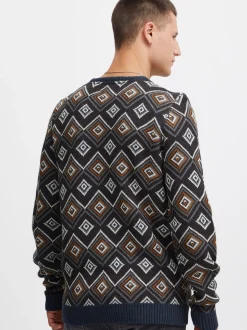 BLEND Herren Strickpullover - BHPullover in blau