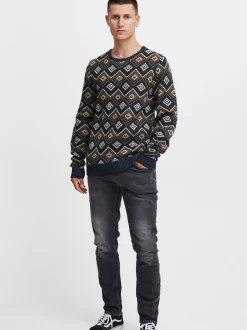 BLEND Herren Strickpullover - BHPullover in blau