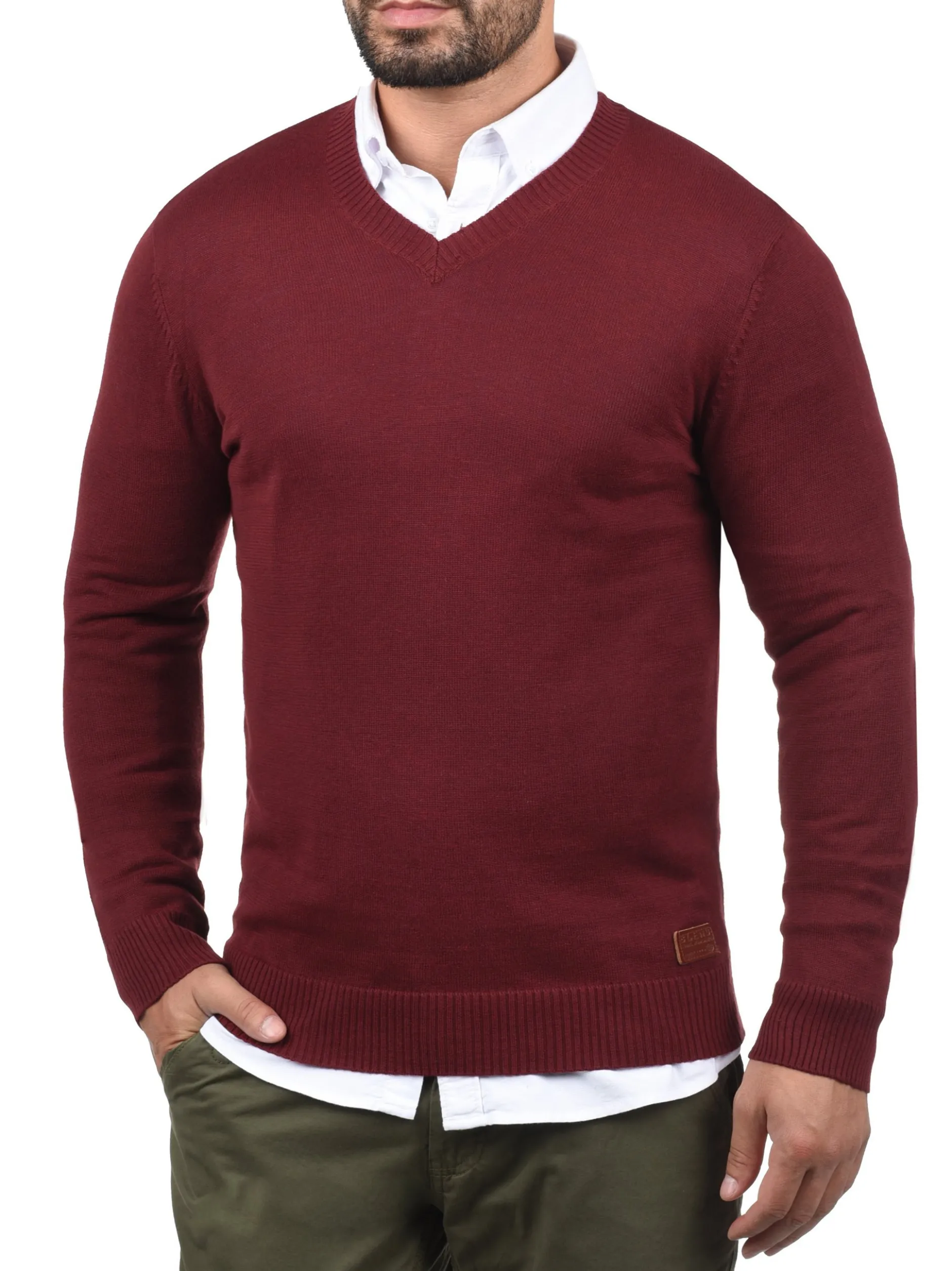 BLEND Herren Strickpullover - BHLasse in rot