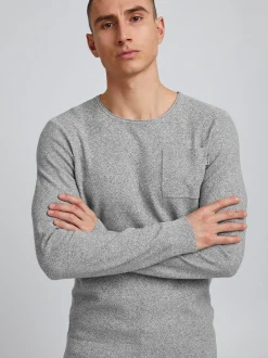 BLEND Herren Strickpullover - bhpullover in grau