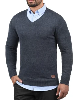 BLEND Herren Strickpullover - BHLasse in blau