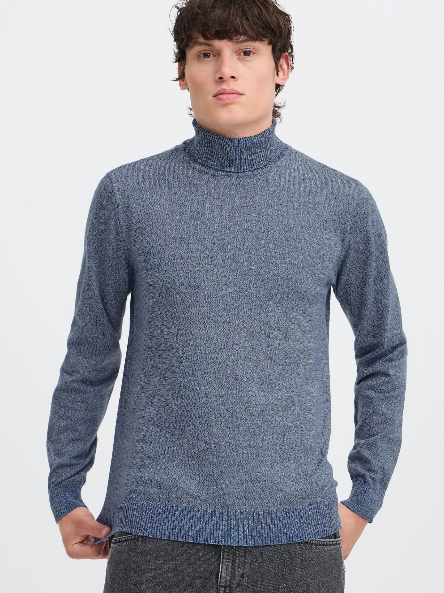BLEND Herren Strickpullover - BHBruton in blau