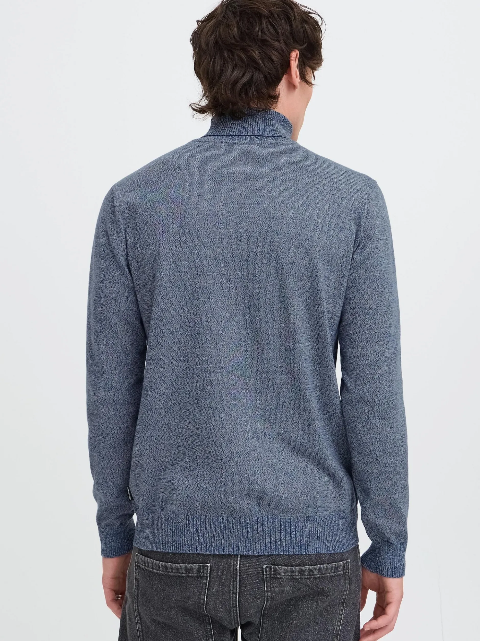 BLEND Herren Strickpullover - BHBruton in blau