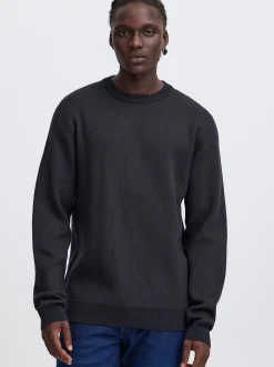 BLEND Herren Strickpullover in schwarz