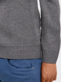 BLEND Herren Strickpullover - BHPullover in grau