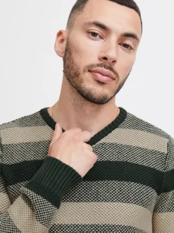 BLEND Herren Strickpullover - BHPullover in grün