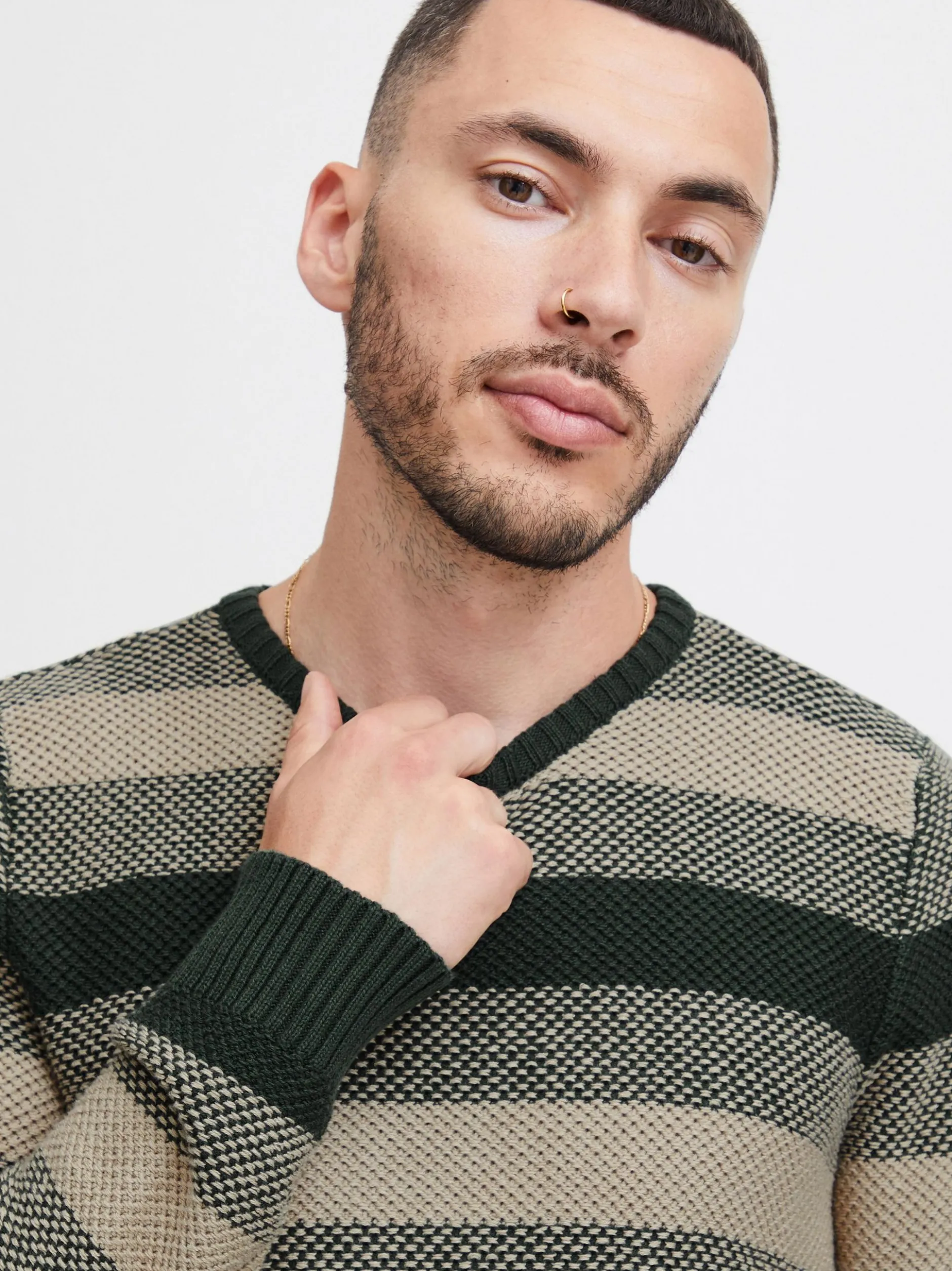 BLEND Herren Strickpullover - BHPullover in grün