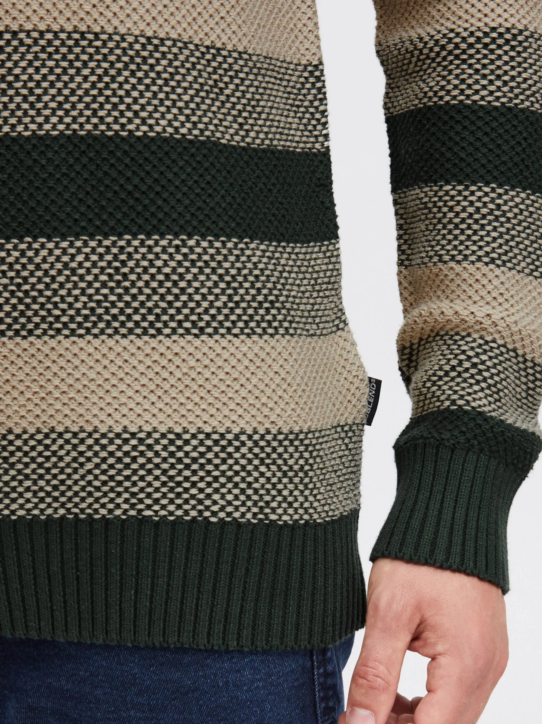 BLEND Herren Strickpullover - BHPullover in grün