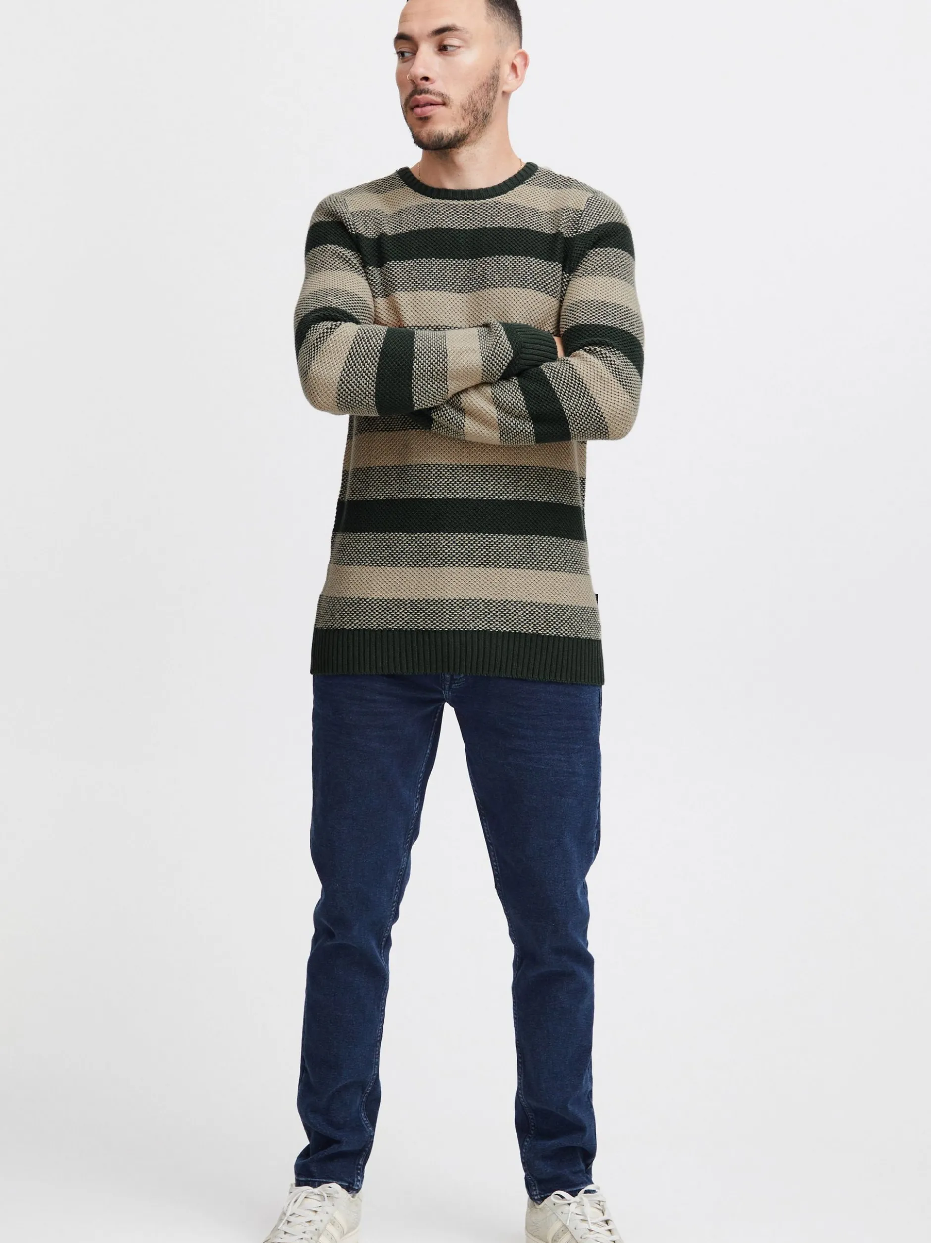 BLEND Herren Strickpullover - BHPullover in grün