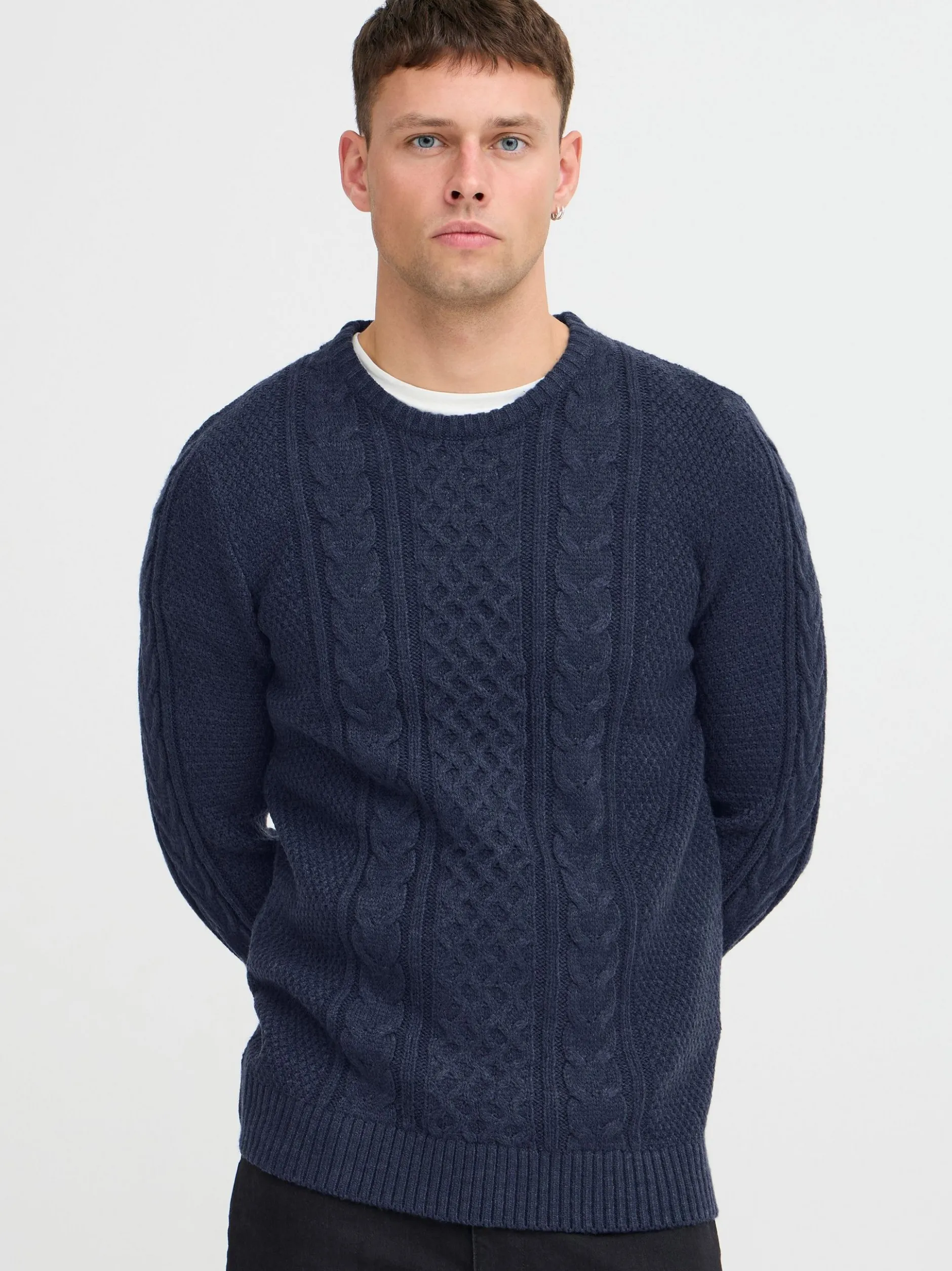 BLEND Herren Strickpullover in blau