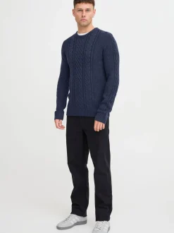 BLEND Herren Strickpullover in blau