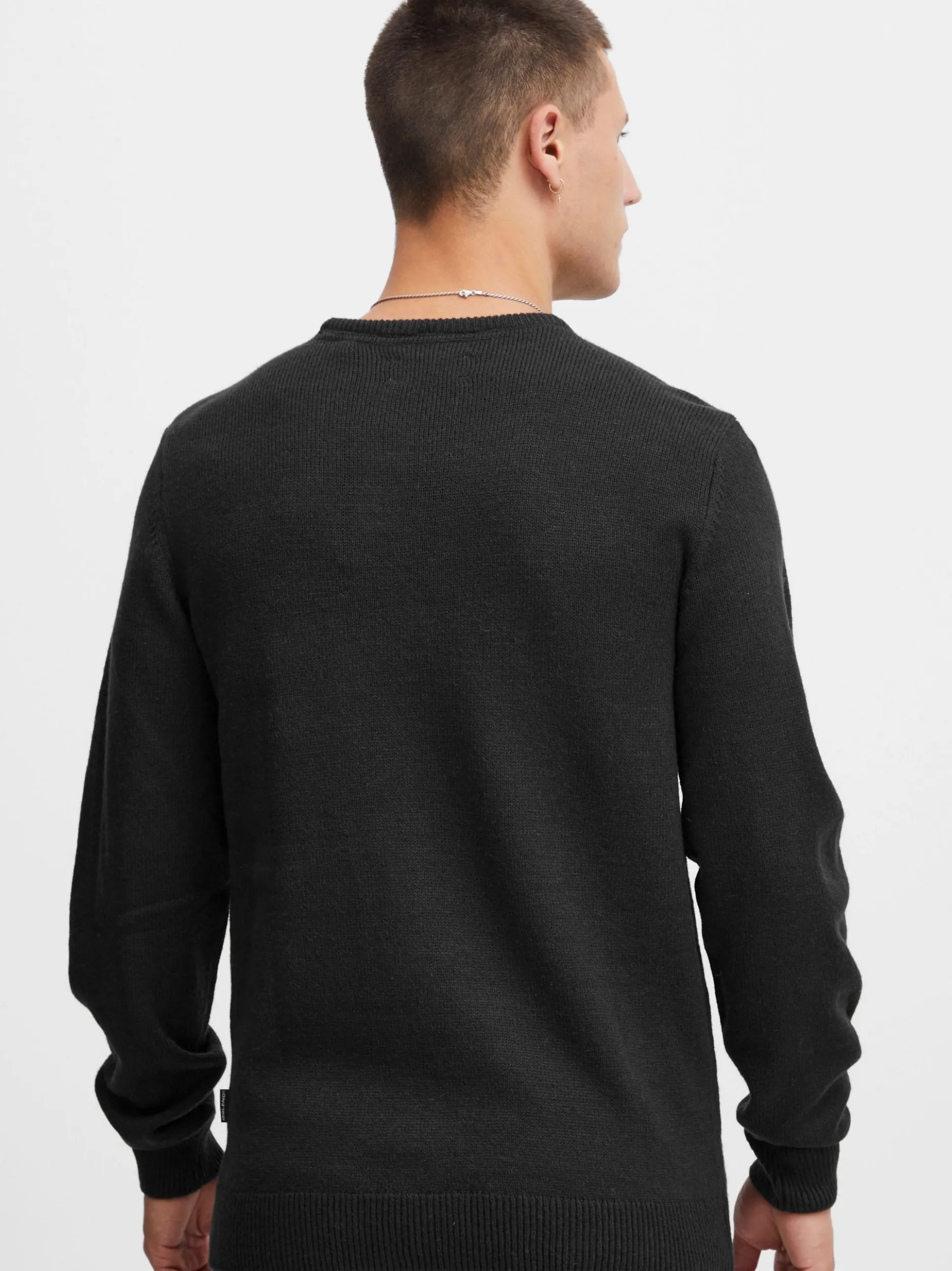 BLEND Herren Strickpullover - BHPullover in schwarz