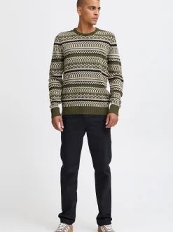 BLEND Herren Strickpullover - BHPullover in grün