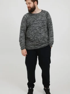 BLEND Herren Strickpullover - BHDan Big & Tall in schwarz