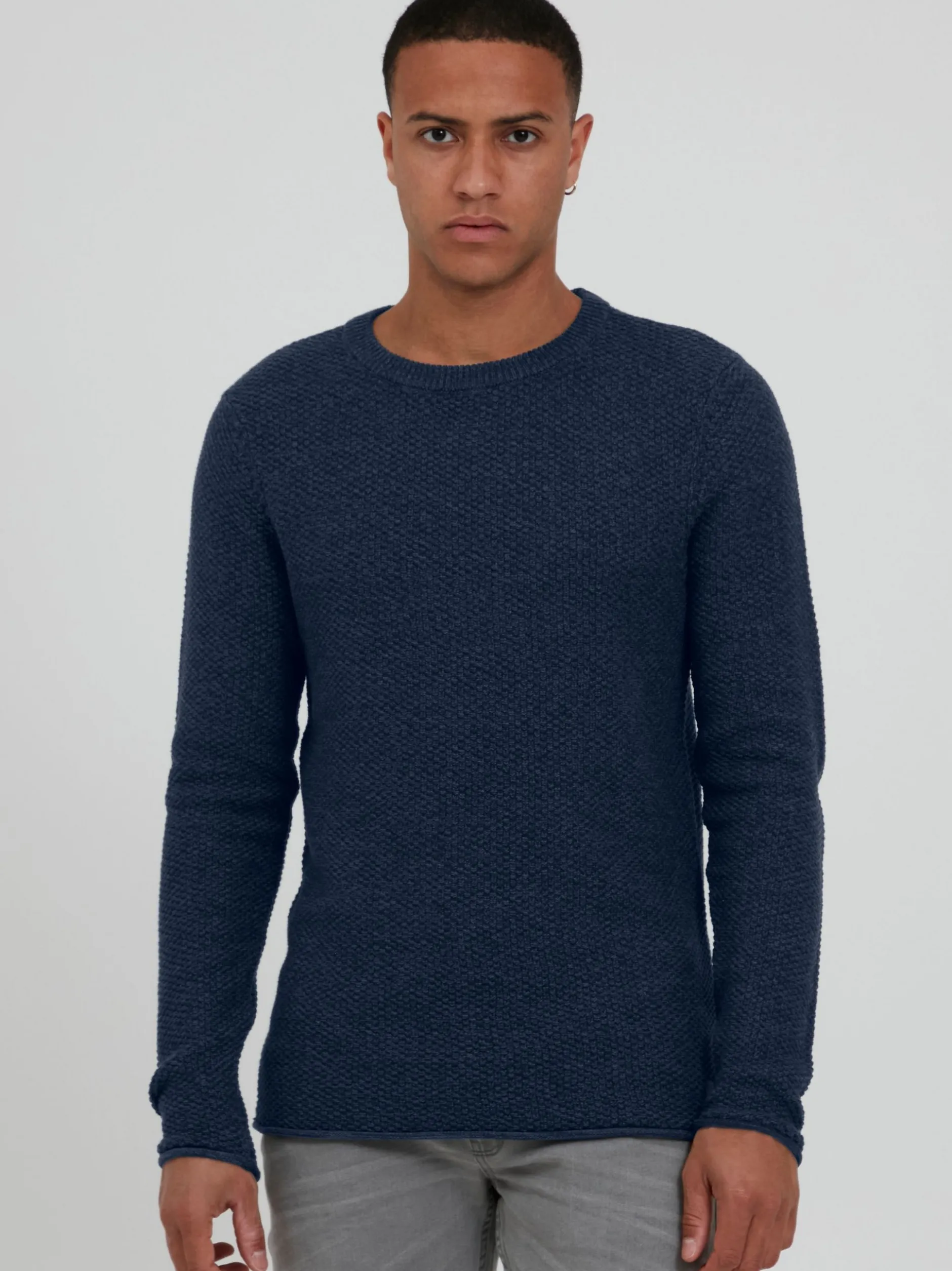 BLEND Herren Strickpullover - BHPullover in blau