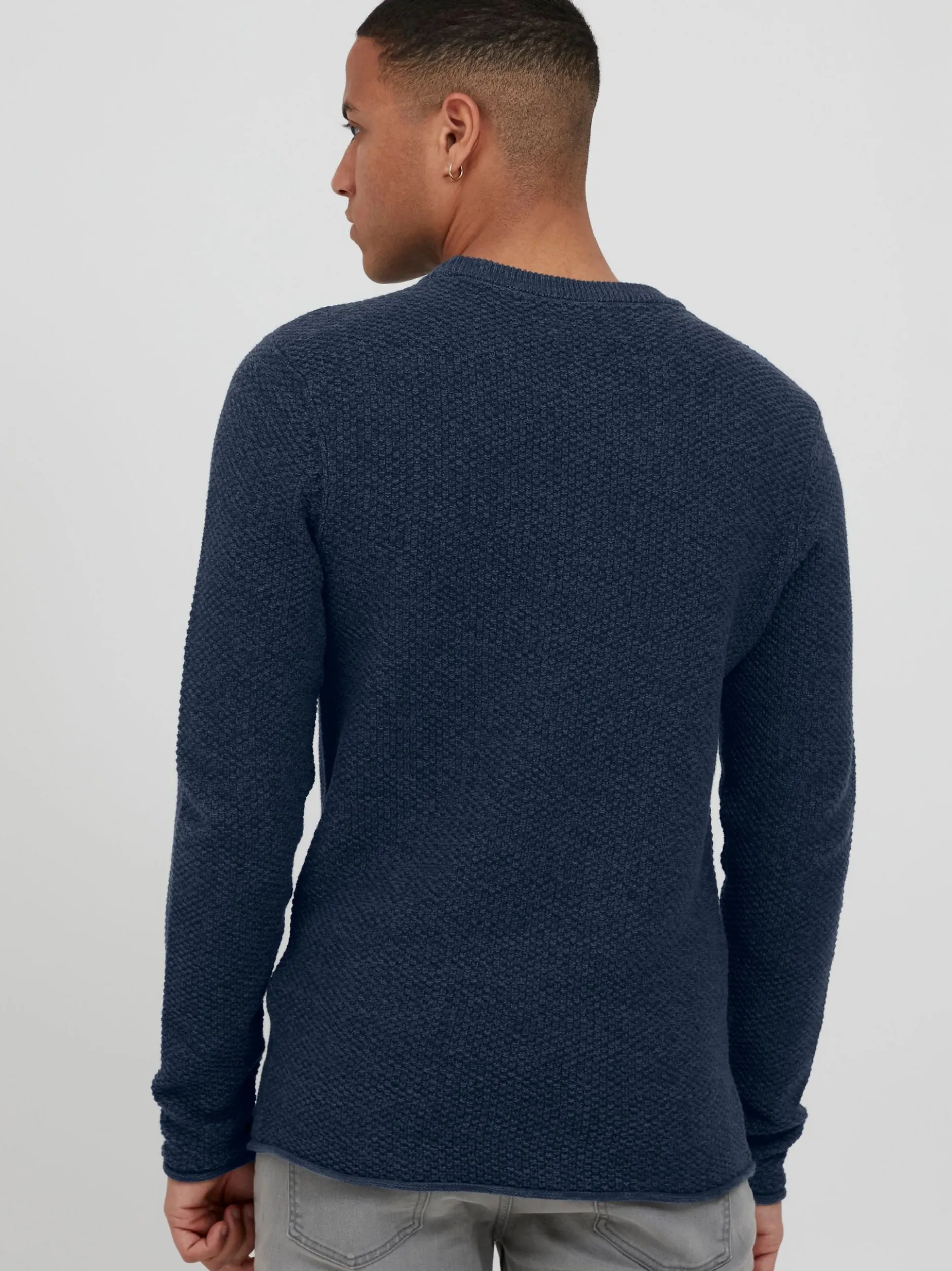 BLEND Herren Strickpullover - BHPullover in blau